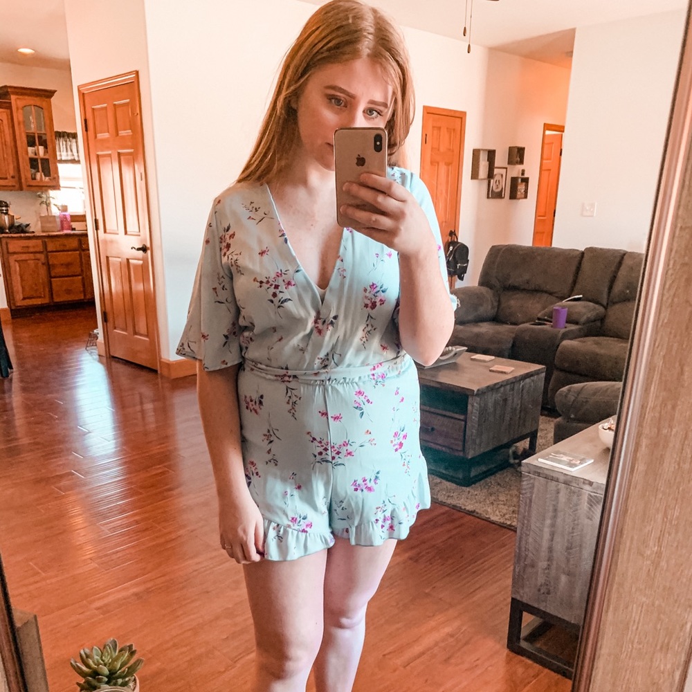 Blue Blush Romper